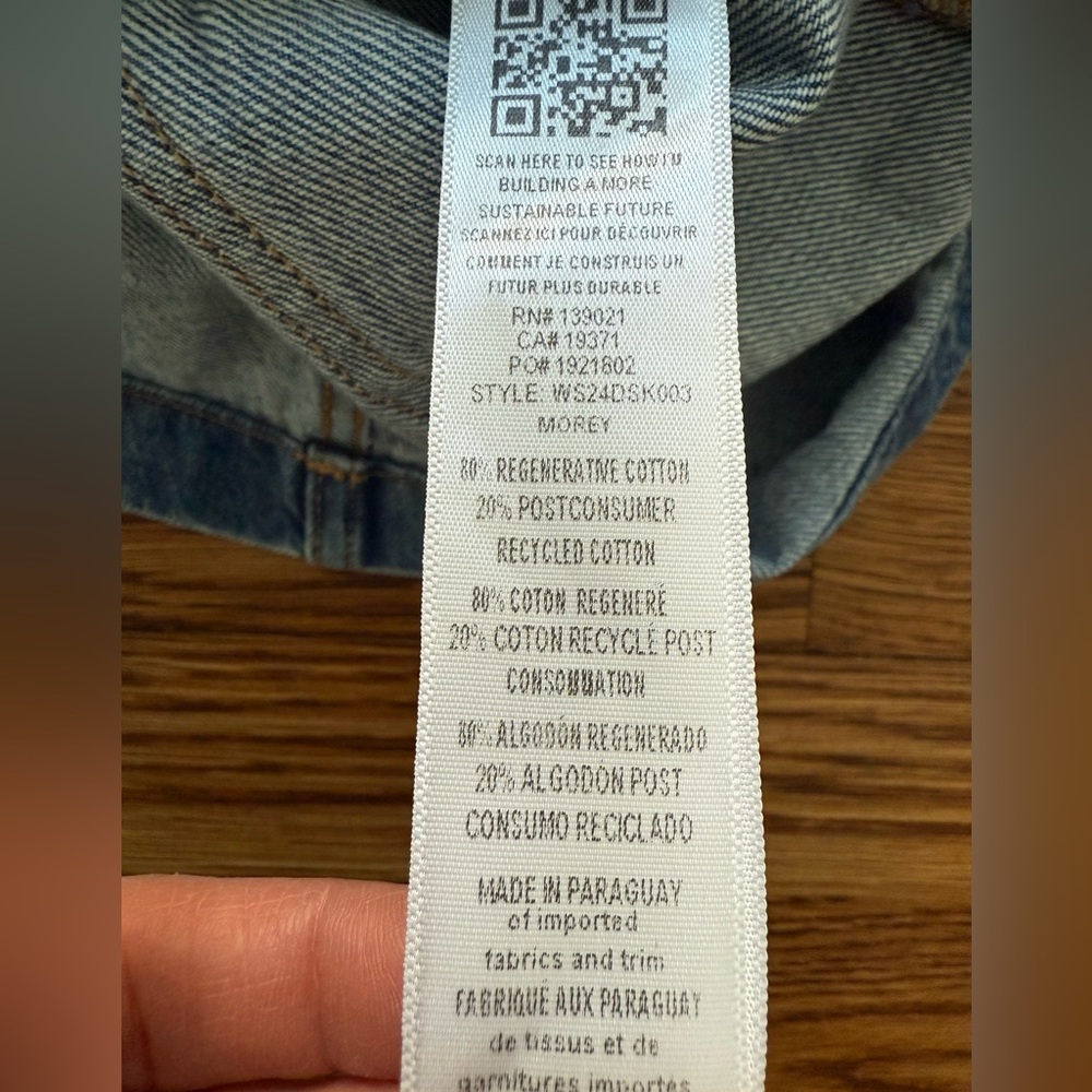 FRAME Cargo Pocket Denim Mini Skirt Utility Y2K Casual Jean Grunge Streetwear 25 - Picture 5 of 6